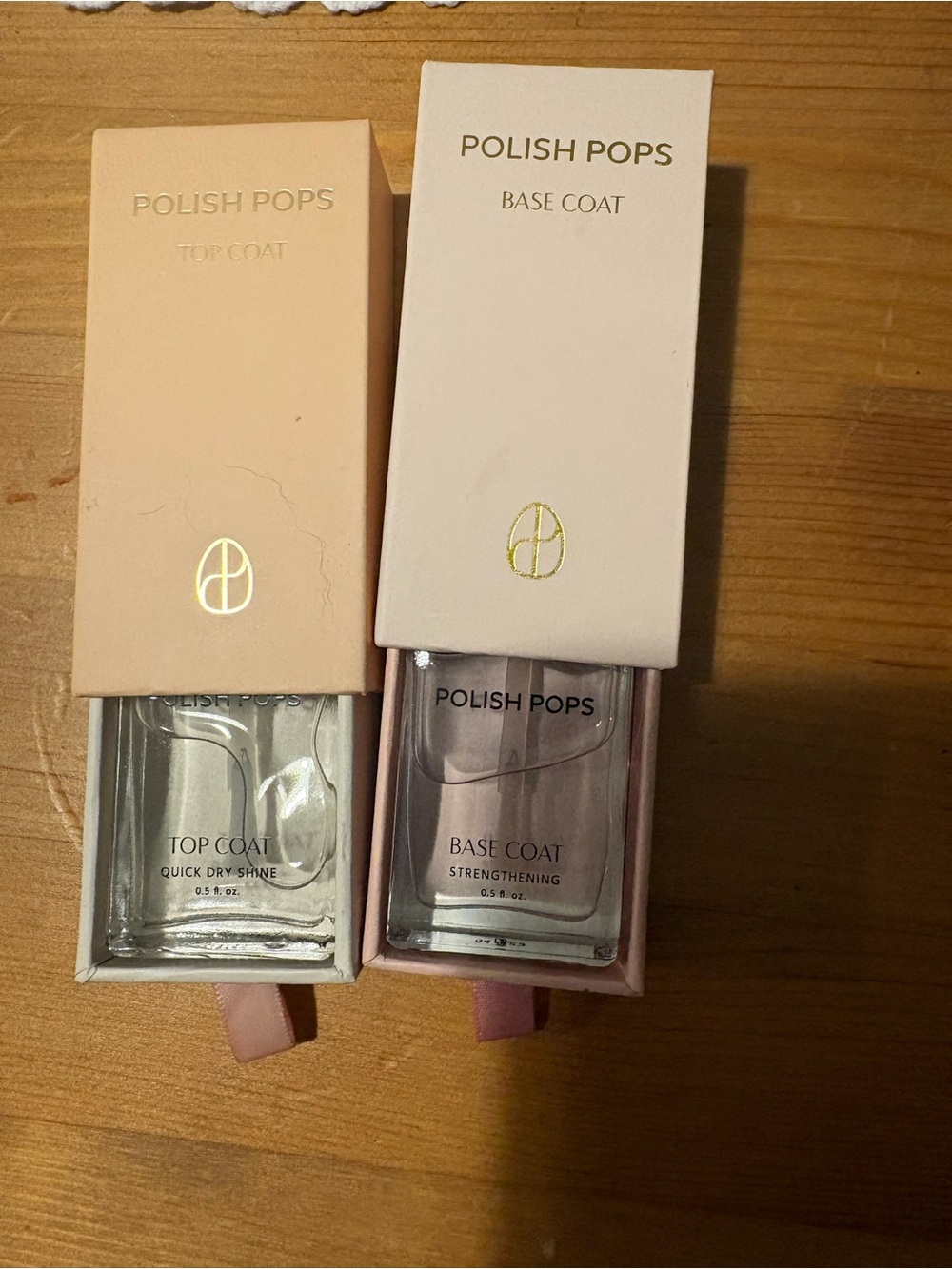 Polish Pops Clear Top Coat & Strengthening Base Coat - Clear